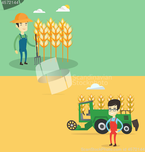 Image of Two agricultural banners with space for text.