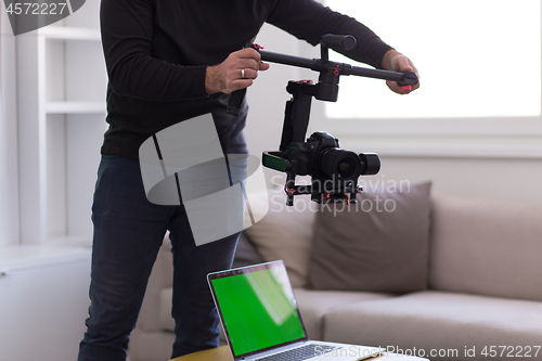 Image of videographer at work