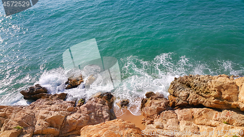 Image of Beautiful sea view from the top of the cliff