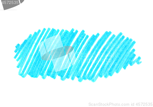 Image of Abstract bright blue touches texture on white