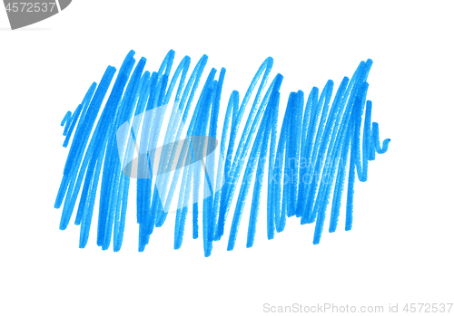 Image of Abstract bright blue touches texture on white