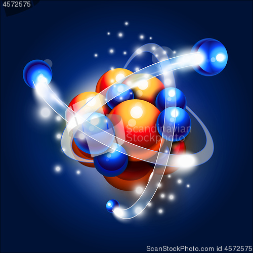 Image of Molecule, atoms and particles illustration