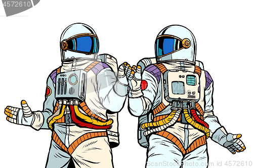 Image of Two astronaut friends