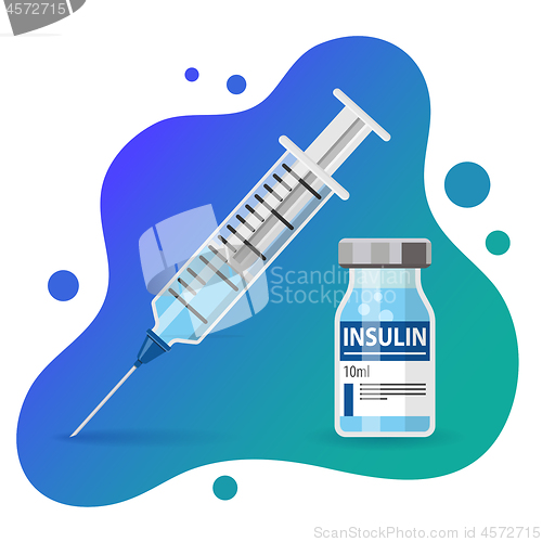 Image of Diabetes Insulin Vial Syringe