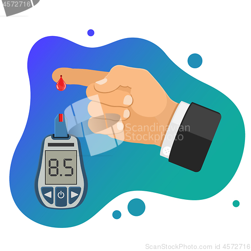 Image of Diabetes Concept with Blood Glucose Meter