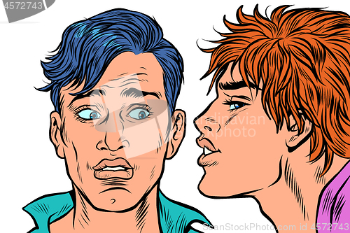 Image of two young gay men kissing