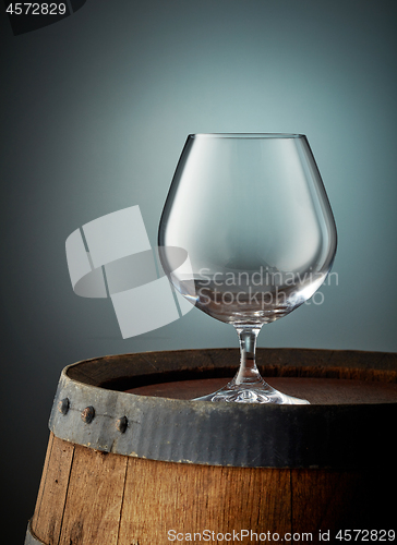 Image of empty cognac glass