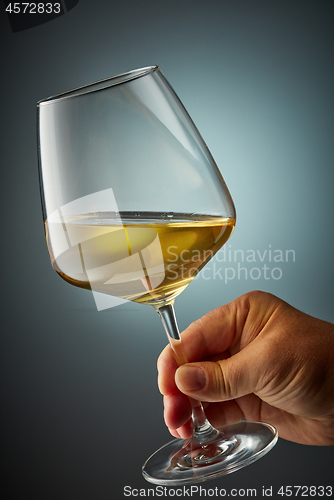 Image of glass on white wine