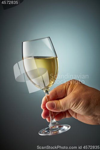 Image of glass on white wine