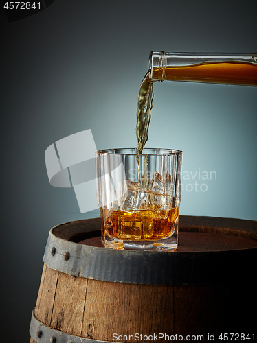 Image of whiskey pouring into glass