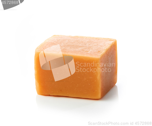 Image of caramel candy on white backgroundc