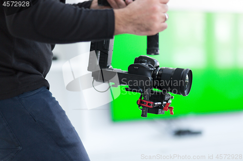 Image of videographer at work