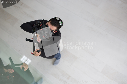 Image of videographer at work
