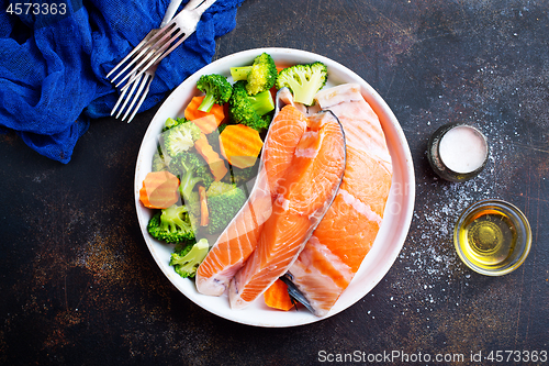 Image of salmon with salad