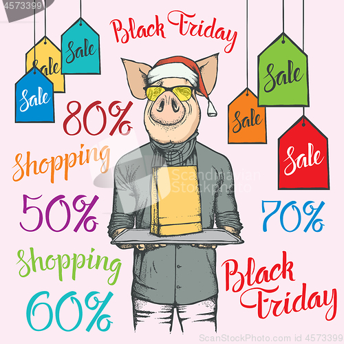 Image of Black Friday Sale Vector Concept
