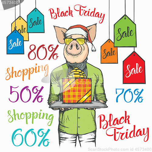 Image of Black Friday Sale Vector Concept