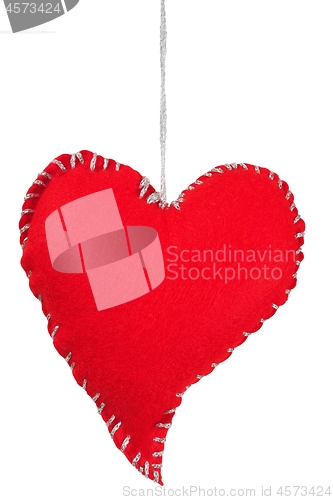 Image of Red heart on white