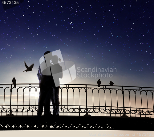 Image of Couple in love has romantic date