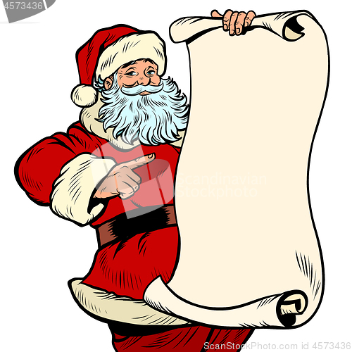 Image of Santa Claus character, Christmas and New year