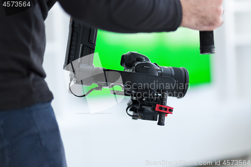 Image of videographer at work