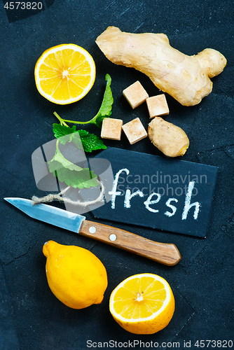 Image of fresh ingredients for tea