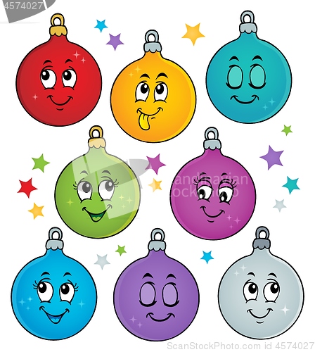 Image of Happy Christmas ornaments theme image 1