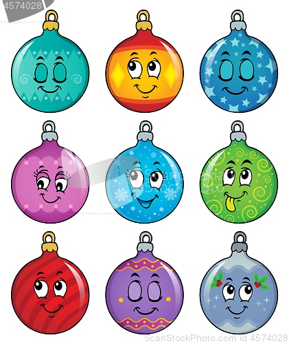 Image of Happy Christmas ornaments theme image 2