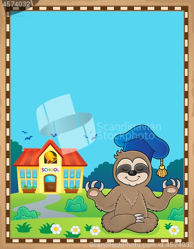 Image of Sloth teacher theme parchment 1