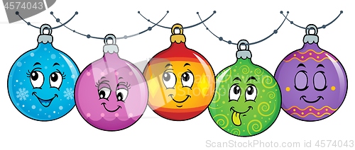 Image of Happy Christmas ornaments theme image 3