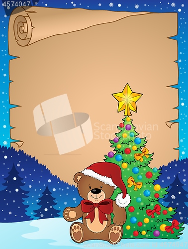 Image of Christmas teddy bear topic parchment 2