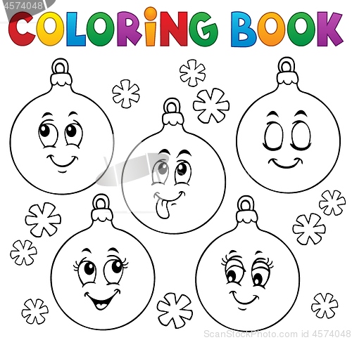 Image of Coloring book Christmas ornaments 1