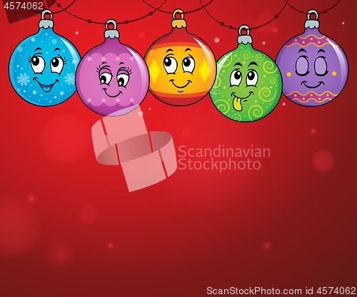 Image of Happy Christmas ornaments theme image 4