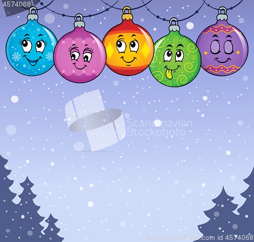 Image of Happy Christmas ornaments theme image 5