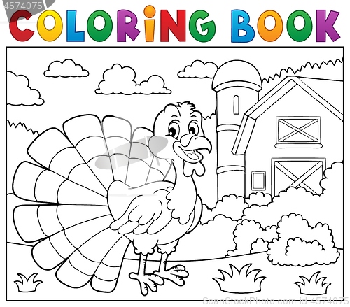 Image of Coloring book turkey bird theme 2