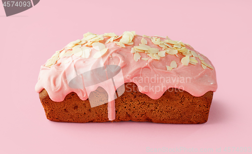 Image of sweet bread with pink chocolate