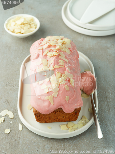 Image of sweet bread decorated with raspberry white chocolate