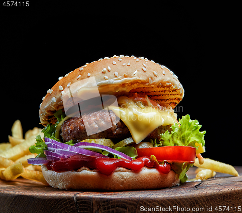 Image of fresh tasty burger