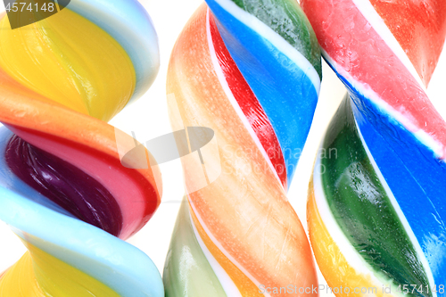 Image of color lolly pops isolated