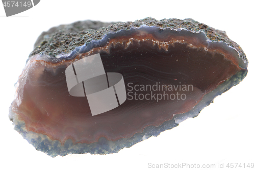 Image of natural agate isolated