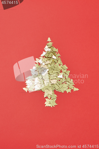 Image of New Year Tree handmade from small sparkly fir.