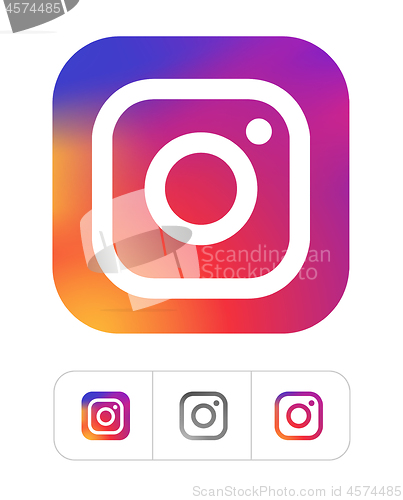 Image of Kiev, Ukraine - November 28, 2019 Instagram logo vector illustration on white. Instagram is an application for sharing photos and videos in the form of a social network