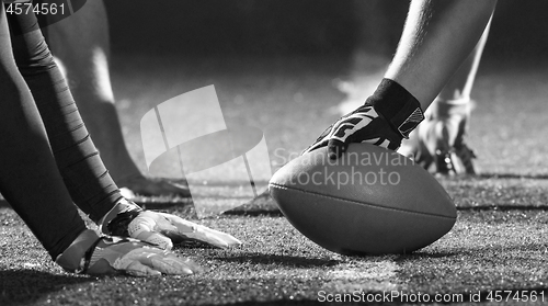 Image of american football players are ready to start