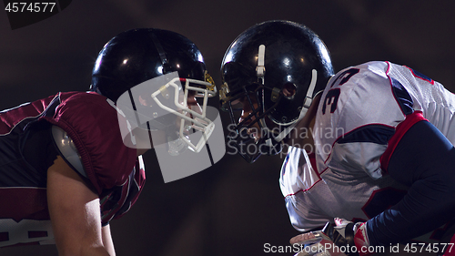 Image of american football players are ready to start