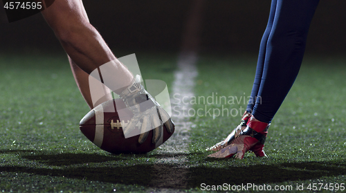 Image of american football players are ready to start