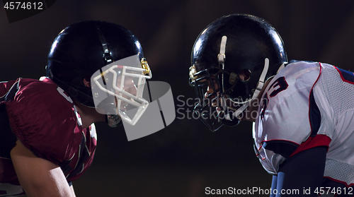 Image of american football players are ready to start