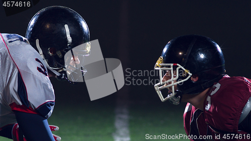 Image of american football players are ready to start