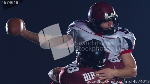 Image of American football players in action