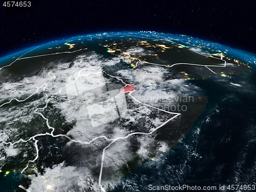 Image of Djibouti at night