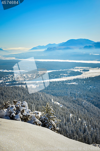 Image of Fresh Snow on Mount Swansea British Columbia Canada