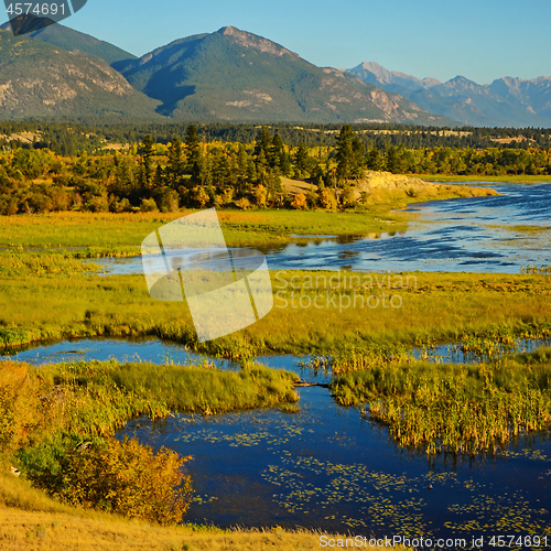 Image of The Columbia Wetlands in Fall or Autumn